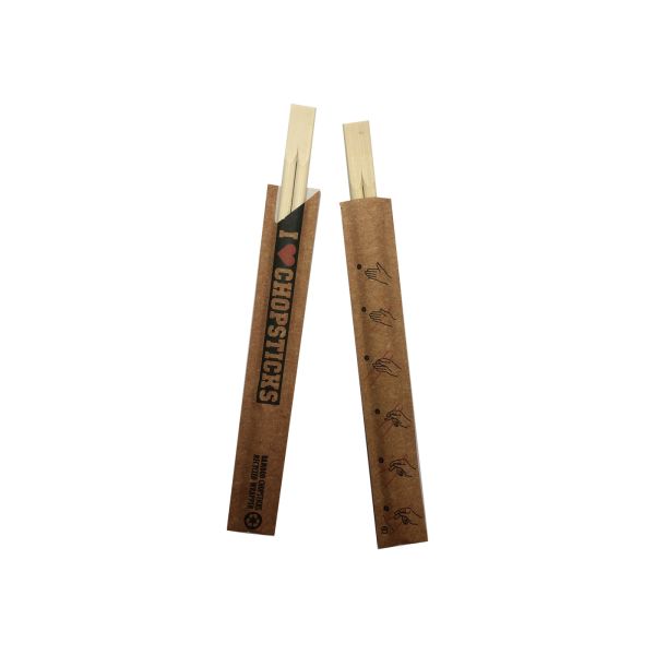 Quality Eco Friendly Nature 21cm Twins Disposable Bamboo Chopsticks With Sleeve for sale