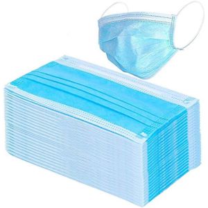 Dust Proof Disposable 3 Layer Mask Breathable Blue White Surgical Face Mask