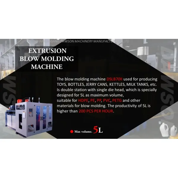 Extrusion Blow Molding Machine HDPE PP Bottle Making Machines 5L Car Motor Oil Lubricant Oil High Speed Plastic Blow Molding Machine