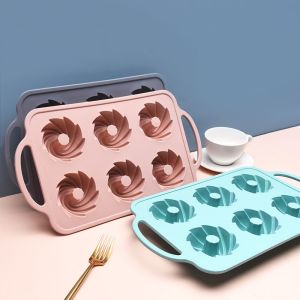 Buy cheap Heat Resistant 6 Cavity Silicone Baking Mold With Iron Handle from wholesalers