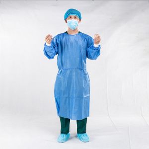 Buy cheap Material SMS PP Disposable Isolation Gown Color Blue Green Size XL EN13795 from wholesalers