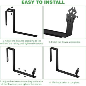 Adjustable Window Box Brackets 6 Pack for Maximum 12'' Depth and Wall Mount