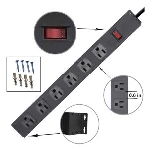 Buy cheap 6 outlet Metal America Type Extension Socket With On/Off Switch, Surge 1000J from wholesalers