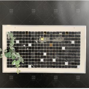 Buy cheap Square Black And White Marble Stone Mosaic Tile 8mm Wall Decoration from wholesalers