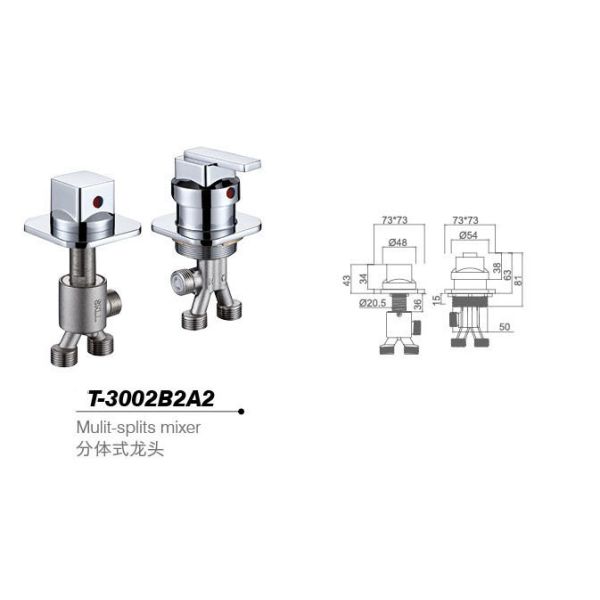 Quality Bathtub mixer,Faucet,T-3002B2A2 for sale