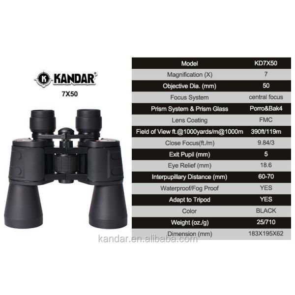 Shockproof Optical Instruments and Telescope Binoculars with Close Focus of 9.84/3 ft./m