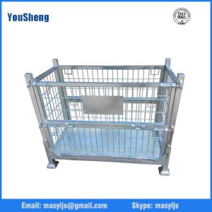 Buy cheap Industrial warehouse folding stackable storage wire mesh basket container from wholesalers