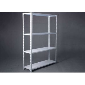 Buy cheap Light Duty 4 Layers Slotted Angle Shelving Powder Coated Surface product