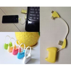 Buy cheap Handbagy 2 in 1 Charging Data Sync Cable, combining USB To Micro and USB To Lightning from wholesalers