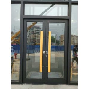Buy cheap brown Automatic swing Door System with Stainless Steel Door Handle from wholesalers