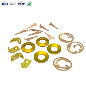 Buy cheap Precision Brass Stamping Parts 0.02mm Tolerance Yellow Zinc Plated from wholesalers