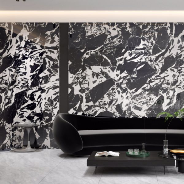 Buy cheap Gleaming Black Porcelain Slabs Scratch Resistant and Polished Elegance from wholesalers