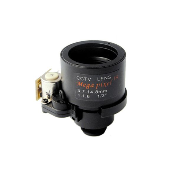 Buy cheap 1/3" 3.7-14.8mm F1.6 3Megapixel M12x0.5 mount Fixed IRIS Motorized 4X Zoom Lens Sync focus Pan-focus Varifocal Lens from wholesalers