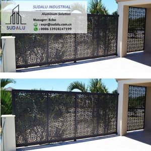Buy cheap SUDALU Outdoor PVDF Aluminum Perforated Panel Laser Cut Decorative Panel for Gate of Garden/ Garage from wholesalers