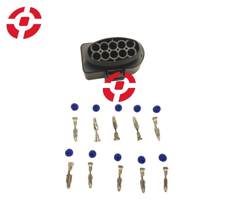 Buy cheap Auto Wire Harness Plugs Auto Temp Sensor Plug 1 Set 10 Pin 3.5mm Auto Waterproof Connector Deflation Valve Halogen Headlight Plug 6R0973735 from wholesalers