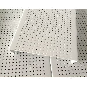 Buy cheap White Powder Coated Aluminium Strip Ceiling , C- shaped Sheet Metal Ceiling from wholesalers