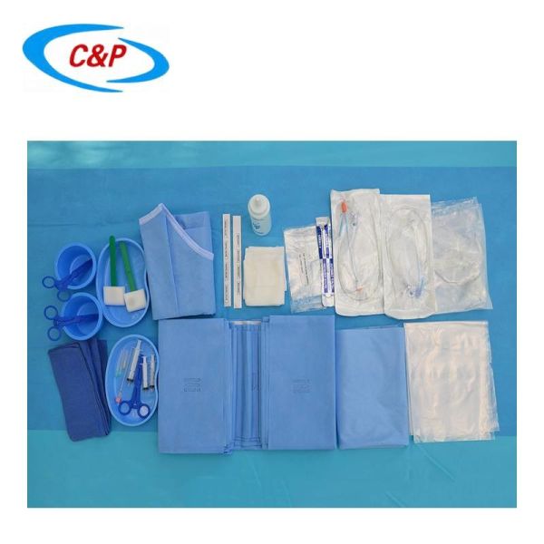 Medical Supplies Radiofrequency Angiography Drape Pack Nonwoven Fabric CE ISO13485 Blue