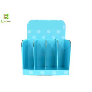 Buy cheap Blue Cartoon Cardboard Display Holder Tabletop 4 Segments Matt Lamination from wholesalers