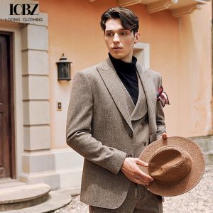 Buy cheap Anti-Wrinkle Brown Wool Business Suit Perfect for Formal and Business Casual Occasions from wholesalers