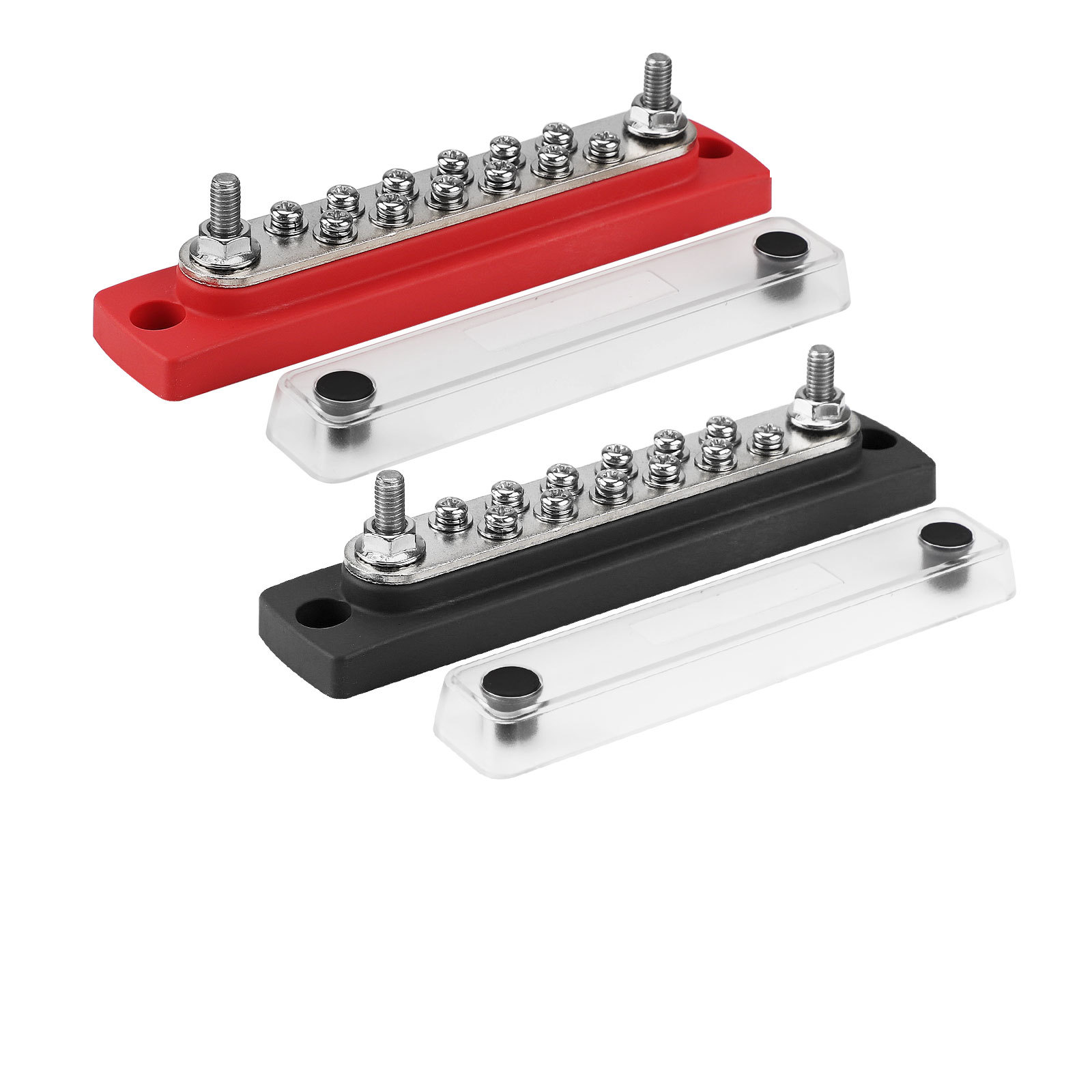 Buy cheap 48V DC 600A Marine Bus Bar with 12 M4 Screws Dual Insulated PA66 Nylon Base for High-Current Power Distribution from wholesalers