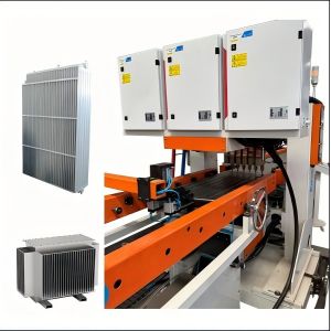 Buy cheap A fully automatic transformer heat sink production line using mechanical arms for loading and unloading from wholesalers