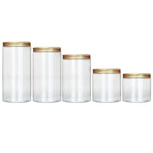 Buy cheap Transparent Aluminium Lid Frosted Plastic Bottles 500g from wholesalers