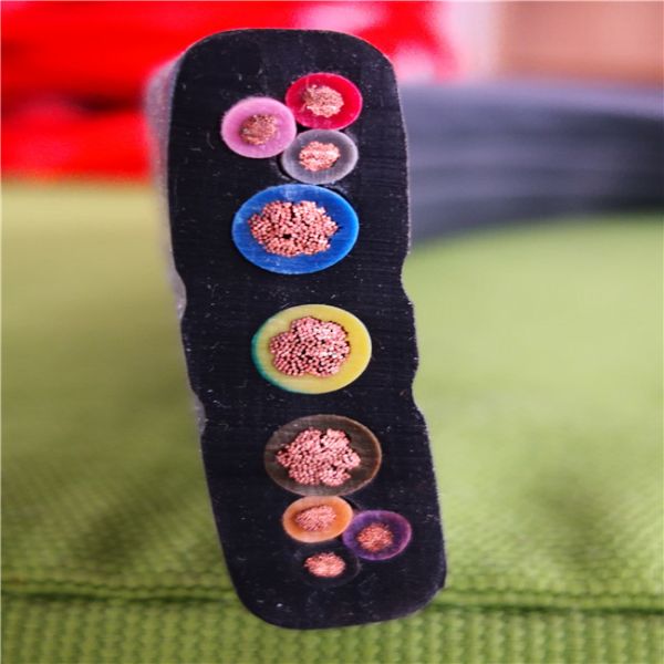 Quality Composite Flat Flexible Traveling Cable for Crane or Conveyor H07VVH6-F with Black Jacket for sale