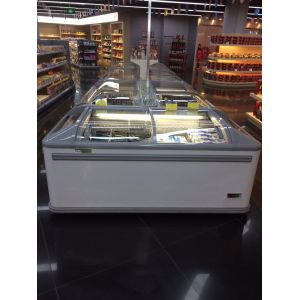 Buy cheap Glass Top Display Chest Deep Island Freezer With Combination Design from wholesalers