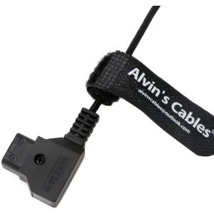 Power Cable For Teradek ARRI 2-Pin-Male To Reverse D-Tap Flexible Braided Cable