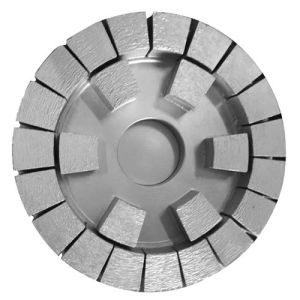 Polishing Granite Slabs Tiles with Diamond Calibration Wheels Round Abrasive