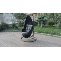 Buy cheap Stock Discount Rattan Furniture Black Rattan Hanging Swing Chair With Grey product