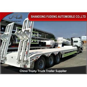 Buy cheap Q345B 3 Axles Mechanical Ladder 70T Low Bed Semi Trailer from wholesalers