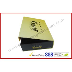 Buy cheap Yellow Square Cigar Gift Box CMYK Printing Paper with Embossing Logo from wholesalers