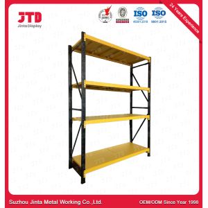 Buy cheap Yellow And Black Color Medium Duty Warehouse Storage Racks With 4 Layers from wholesalers