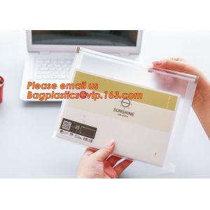 Buy cheap hot selling cheap A4, A5, A6, B5 transparent plastic pe zip lock files bag /zip wallet with printing from wholesalers