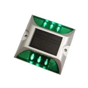 Square Road Stud with Solar LED Light White Yellow Red Blue Green Warning Road