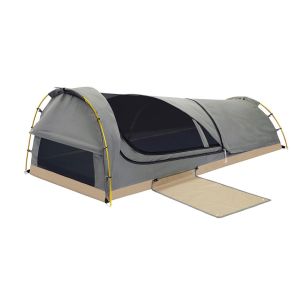 Buy cheap Canvas Camping Two Person Swag Tent With 450GSM Grid PVC Floor / Mesh Window from wholesalers