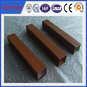 Buy cheap wooden transfer(wood grain transfer printing) aluminum square tube extrusion from wholesalers