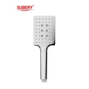 Buy cheap ABS 3 function handshower hand shower for shower column chrome bathroom silicon nozzle square easy clean OEM from wholesalers