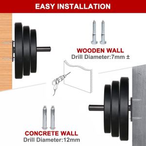 Nonstandard Structure Wall Mounted Weight Plate Holder with Mounting Hardware