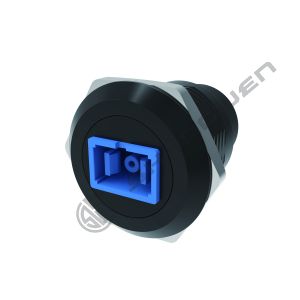 Buy cheap Single Mode Network SC Fiber Optic Panel Mount Coupler Black Female Female Zinc Alloy Embedded Threaded Fixed Mount Adapter from wholesalers