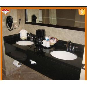 Buy cheap Rectangle Natural Stone Countertops , Black Galaxy Granite Countertop 120-200cm product