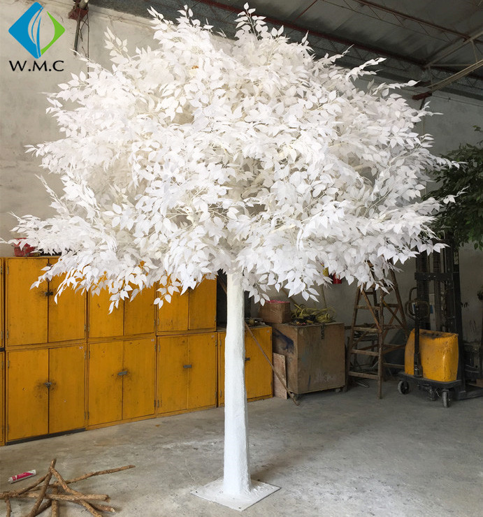 Buy cheap Custom Large Artificial Ficus Plant White Leaf For Indoor Hotel Decoration from wholesalers