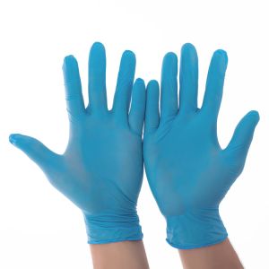 Buy cheap Medical Examination Disposable Protective Gloves Nitrile Black White Blue from wholesalers