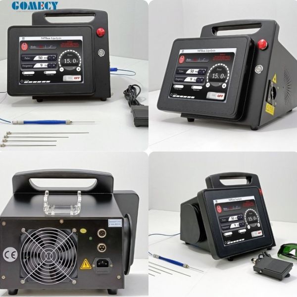 Newest Endolaser 1470nm 980nm Diode Laser Face Lifting Liposuction Machine Air Cooling