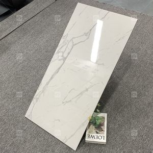 Buy cheap 600x1200mm High Glossy Carrara White Polished Glazed Tile For Floor Marble Porcelain Tiles from wholesalers