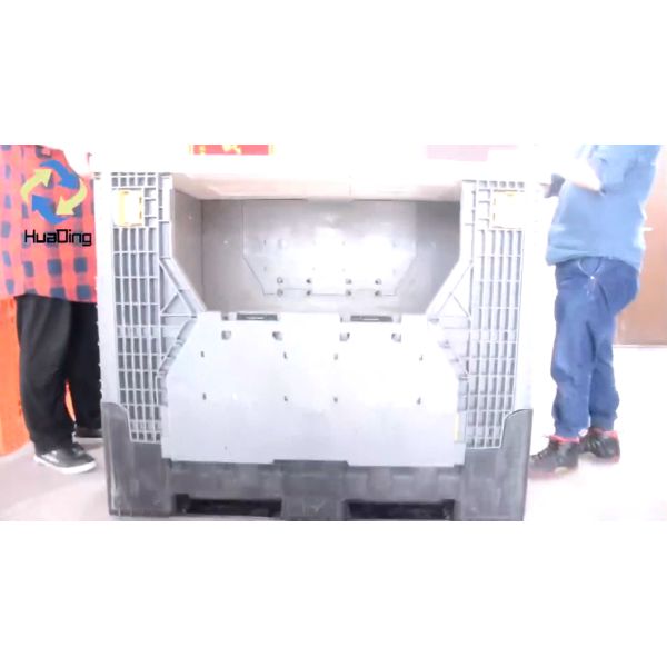 1210H1050 Large plastic pallet foldable transport collapsible box for euro sales