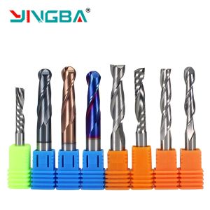 Buy cheap YINGBA Custom Solid Carbide Two-Flute Spiral Cutter Bit for CNC Router 8mm and 6mm Woodworking Bits from wholesalers