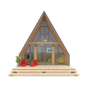 EU Bathroom Living Room Wooden Triangle Container with Sandwich Panel Door and