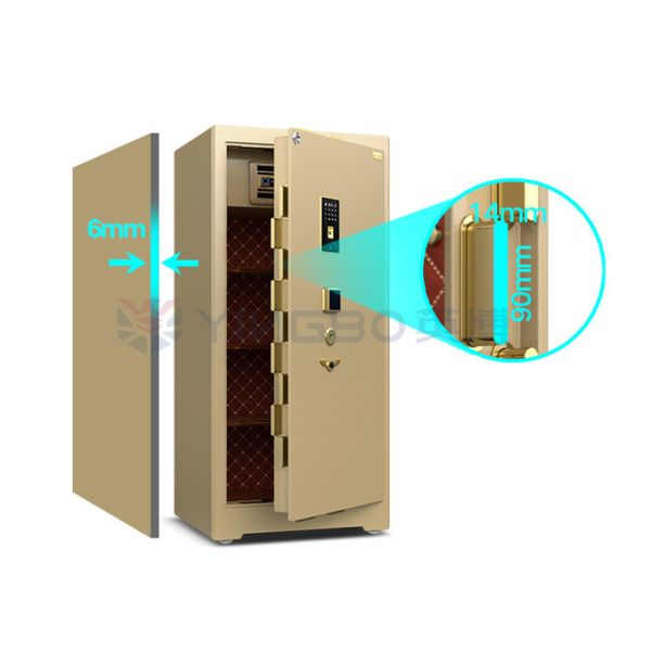 H1280mm Biometric Fingerprint Commercial Safe Box 10mm Thickness Of Door And Patent Solid Bolts